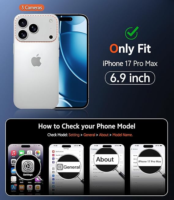 FNTCASE for iPhone 17 Pro Max Case